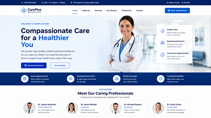 Healthcare website concept