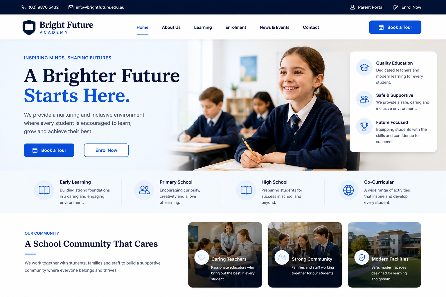 Schools website concept