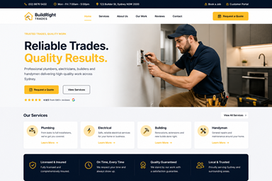Trades website concept
